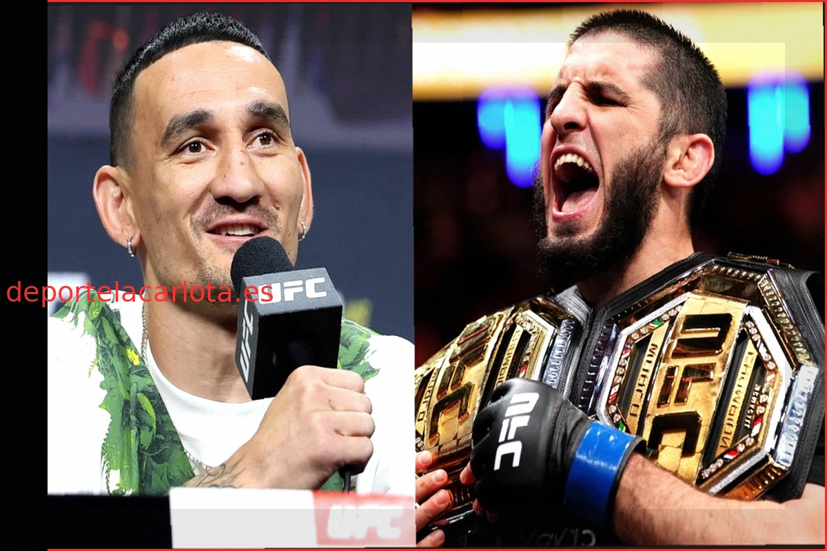 Islam Makhachev y Max Holloway intercambian pullas por los dos cinturones tras UFC 330